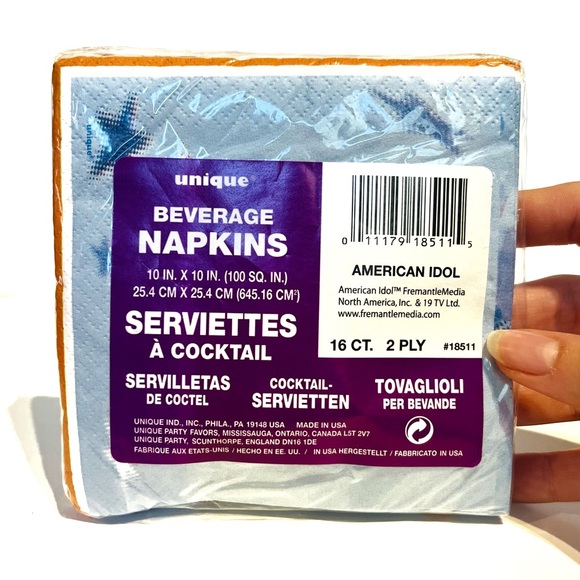 Vintage Y2K American Idol Paper Napkin Set Dinner Beverage Singer Blue Green Fun - Picture 6 of 13